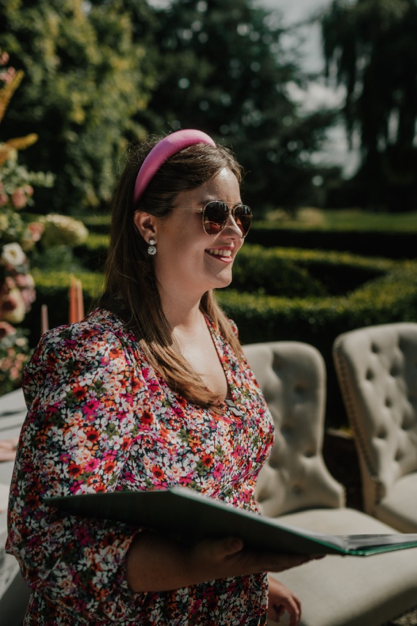 Alison performing a wedding ceremony